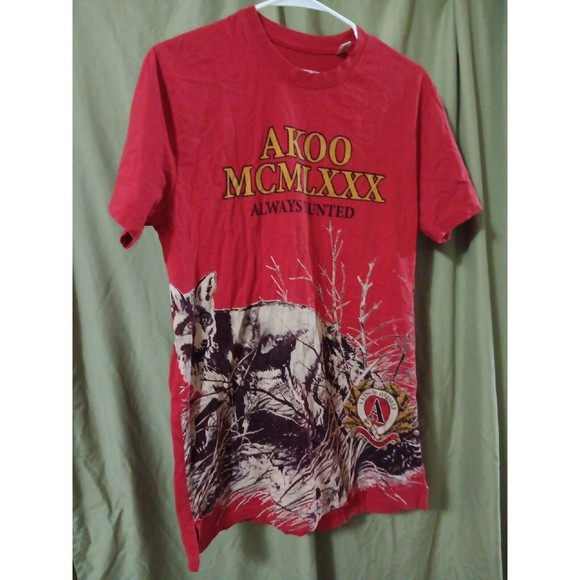 AKOO MCMLXXX Always Hunted Black T-Shirt A King Of Oneself Medium - Picture 1 of 4